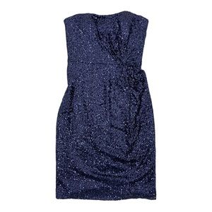 NWT Lauren Ralph Lauren Sequin Strap/Strapless Dress (Lighthouse Navy…